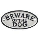 'Beware of the Dog' Metal Wall Plaque