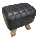 Sherlock Grey Leather Pommel Horse Stool