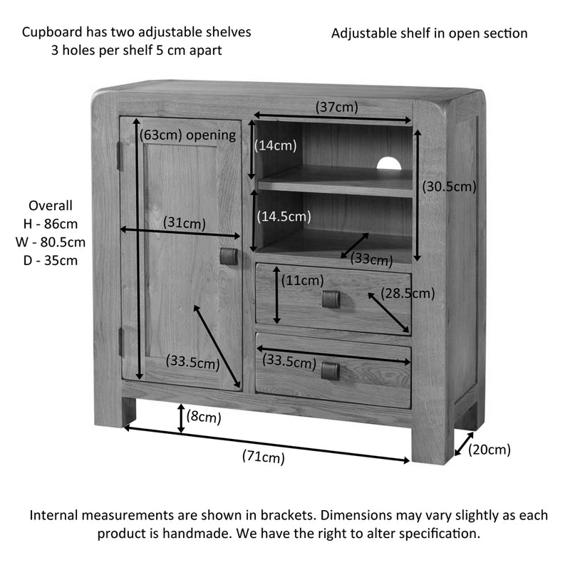 Sway Oak Media Unit Sideboard