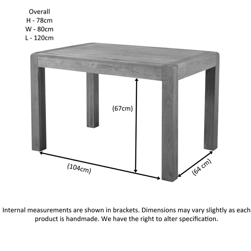 Sway Oak Fixed Top Table 120 x 80cm