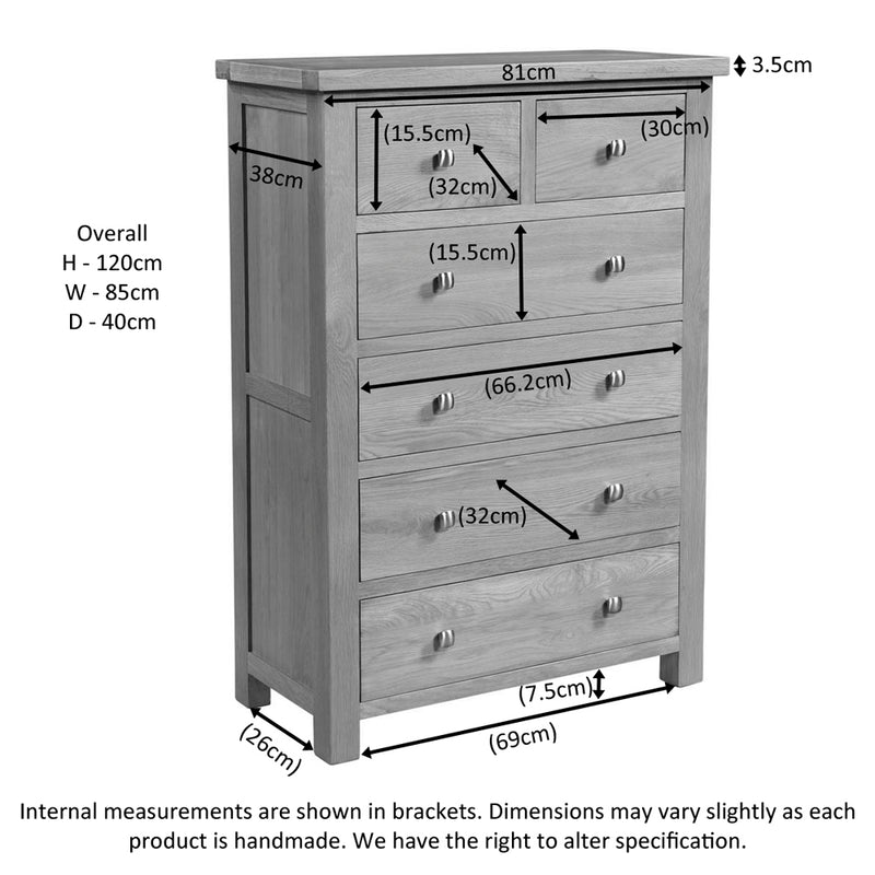 Oxford Rustic 2 Over 4 Chest