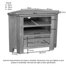 Oxford Rustic Corner TV Unit