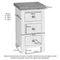 Oxford Painted Compact 3 Drawer Bedside