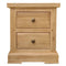 French Oak 2 Drawer Bedside