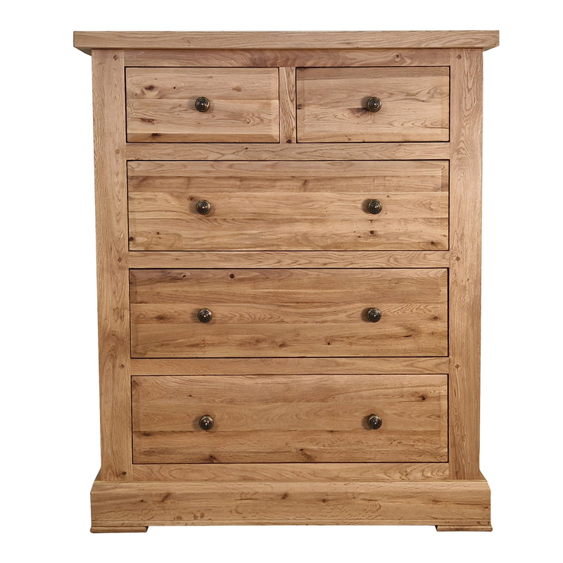 French Oak 2 Over 3 Chest