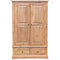 French Oak Large Wardrobe with 2 Drawers