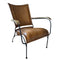 Sherlock High Back Reading Chair - Brown Leather