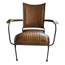 Sherlock High Back Reading Chair - Brown Leather