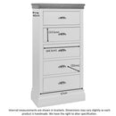 Eton Painted 5 Drawer Wellington