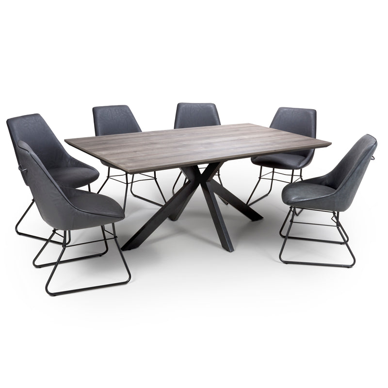 Vancouver Large Fixed Table - Grey