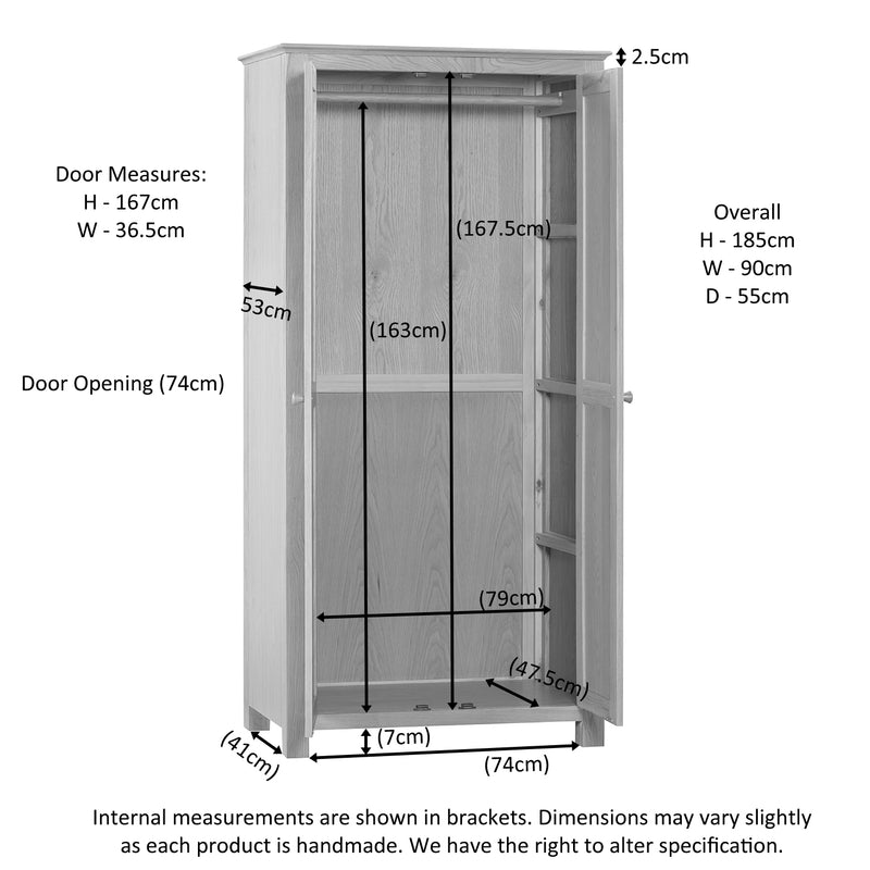Arundel Oak All Hanging Wardrobe