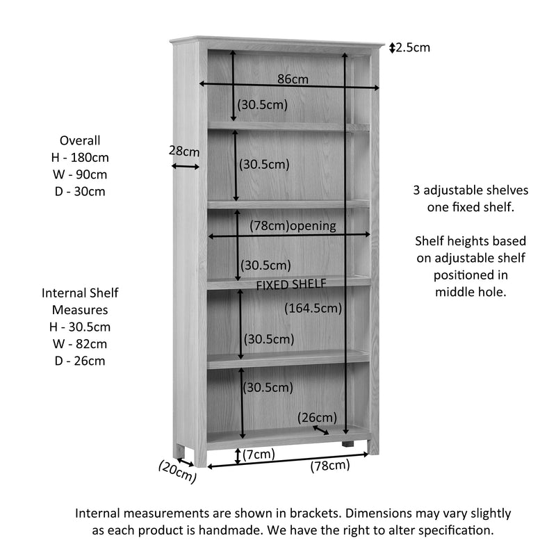 Arundel Oak 6' Tall Bookcase