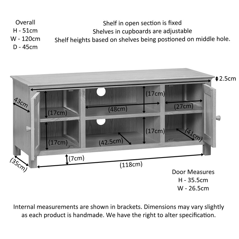 Arundel Oak Large TV Unit