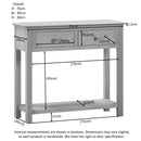 Arundel Oak 2 Drawer Console Table