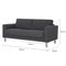 Manhattan 2 Seater Sofa Charcoal