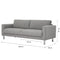 Manhattan 3 Seater Sofa Light Grey