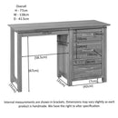 Hampshire Oak Single Pedestal Dressing Table