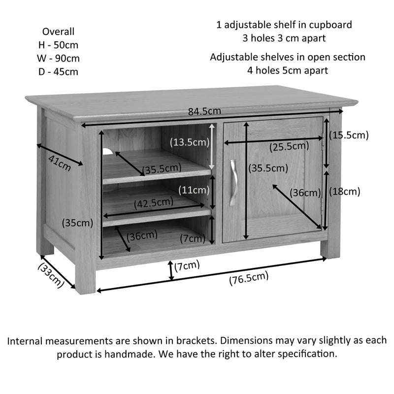 Hampshire Oak Standard TV Unit