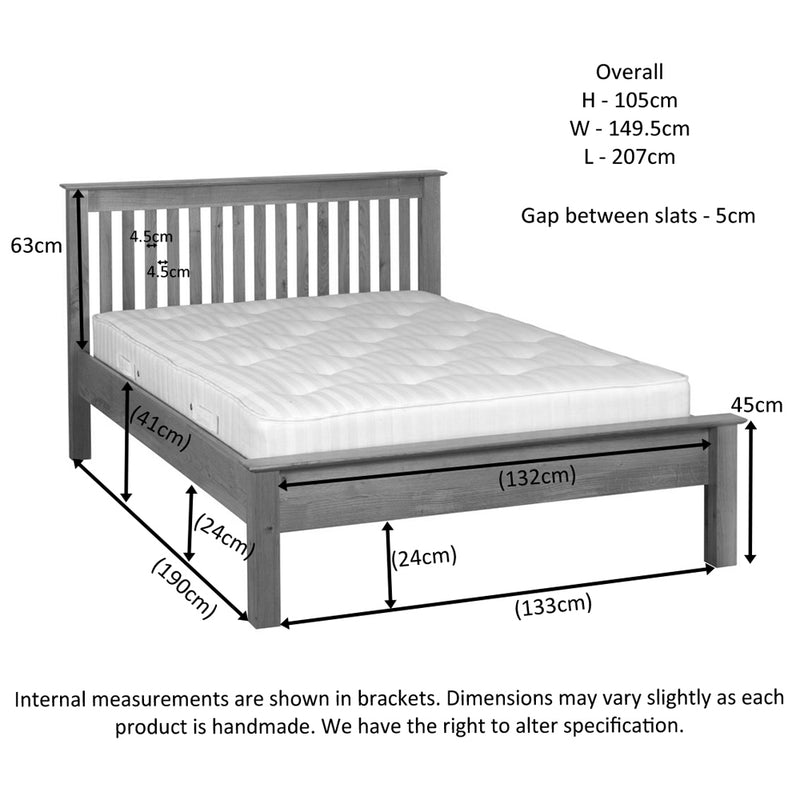 Hampshire Oak Low Foot End Bed