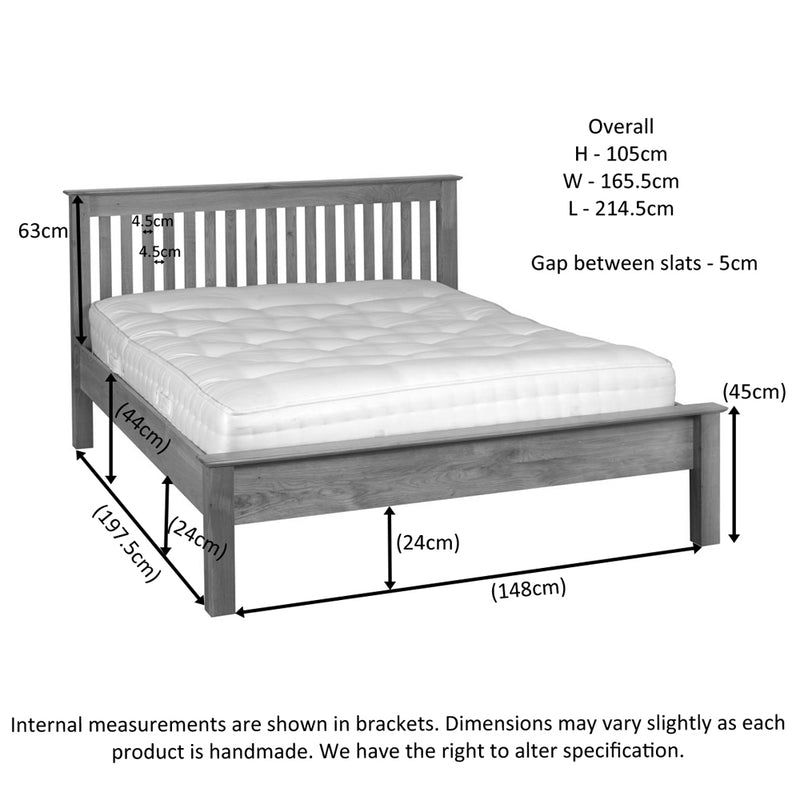 Hampshire Oak Low Foot End Bed