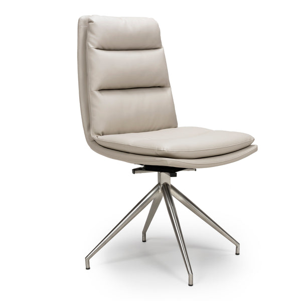 Tokyo Brushed Steel Dining Chair - Taupe