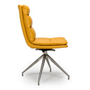 Tokyo Brushed Steel Dining Chair - Ochre