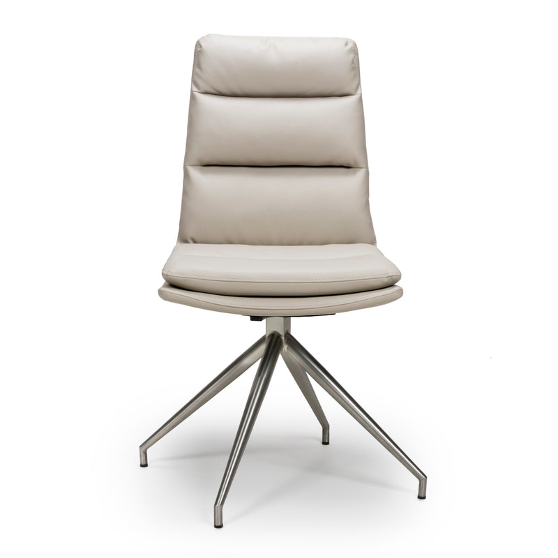 Tokyo Brushed Steel Dining Chair - Taupe