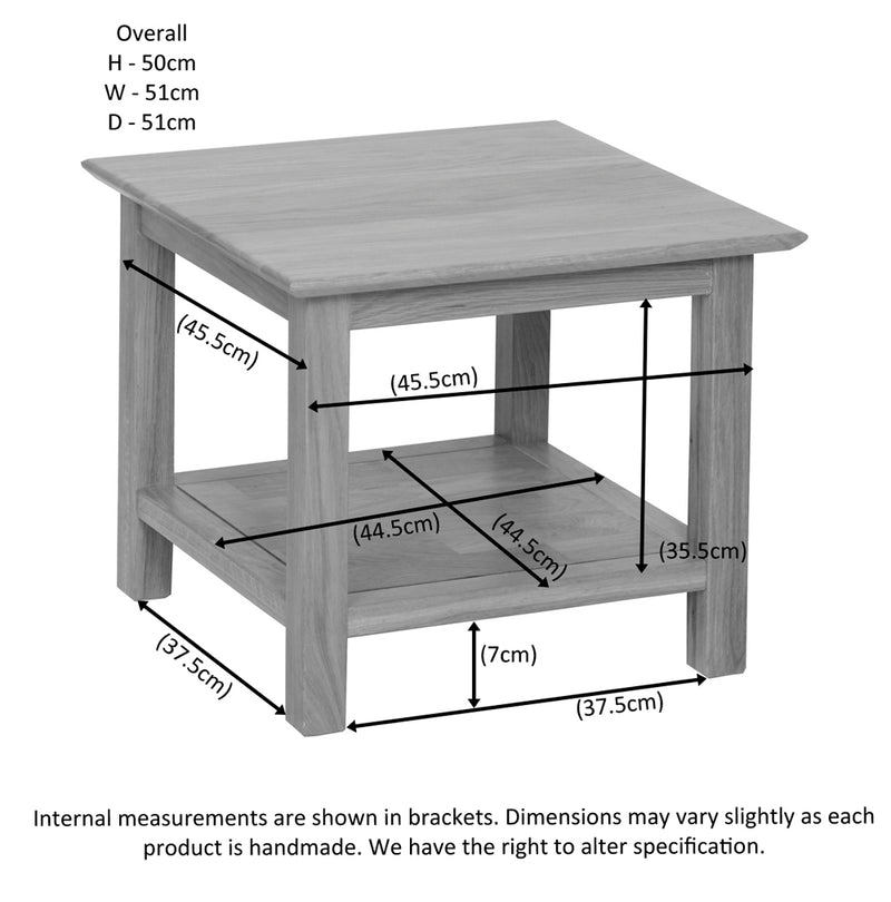 Hampshire Oak Coffee Table 510mm