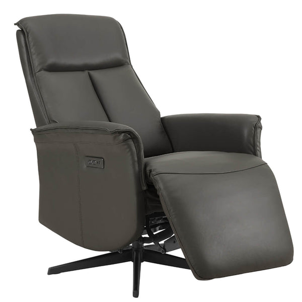 Hudson Swivel Accent Electric Recliner - Ash