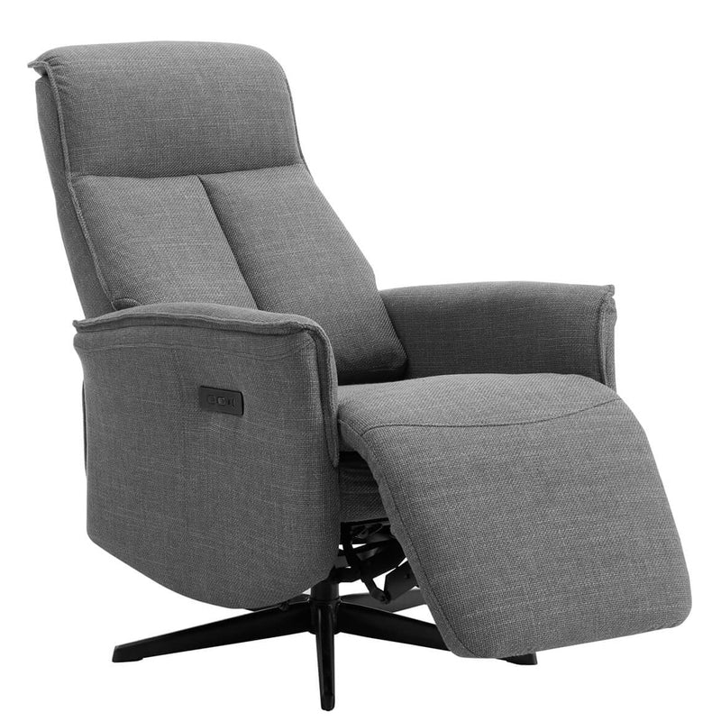 Hudson Swivel Accent Electric Recliner - Charcoal