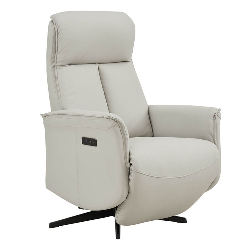 Hudson Swivel Accent Electric Recliner - Stone