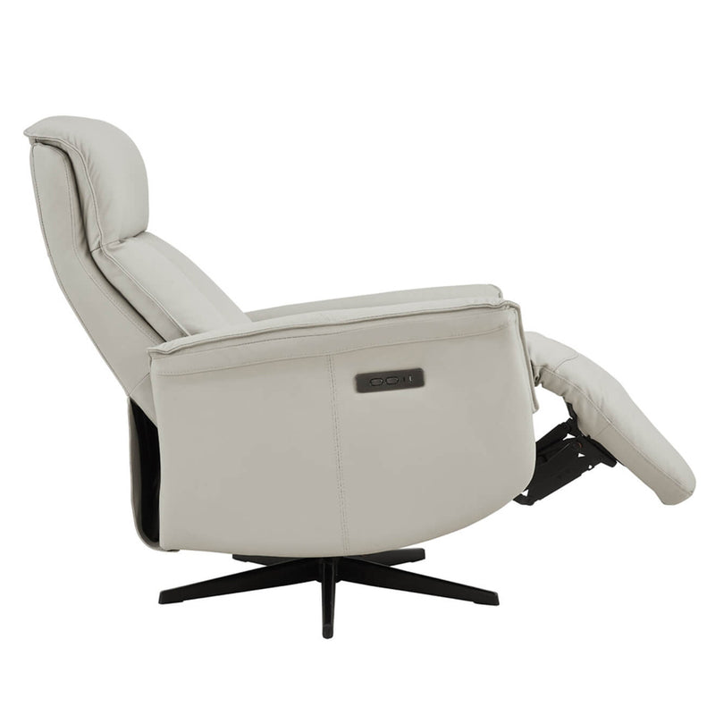 Hudson Swivel Accent Electric Recliner - Stone