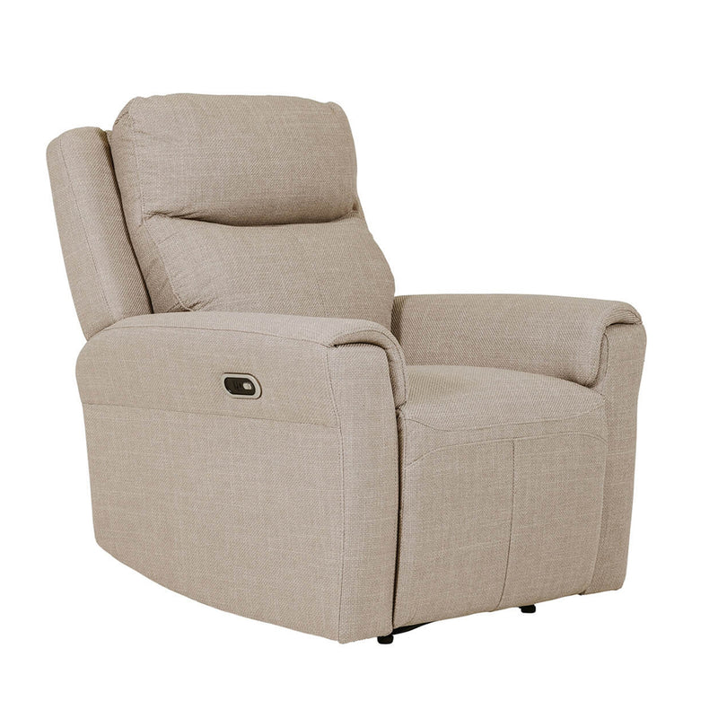 Hudson Electric Recliner - 1 Seater Mushroom