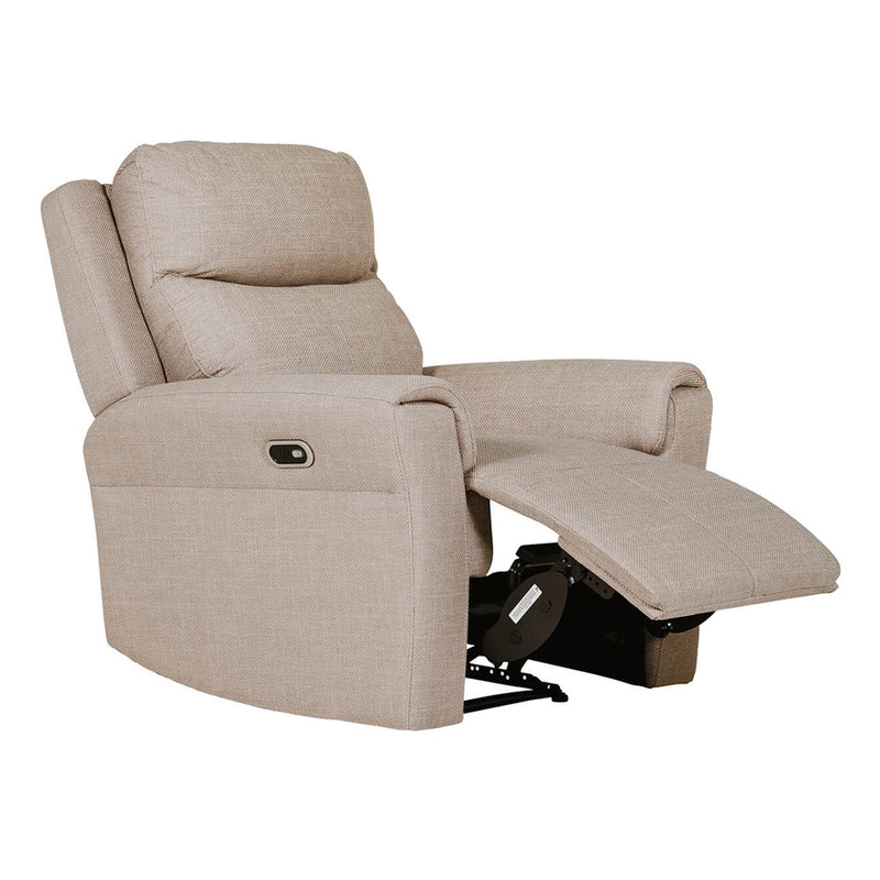 Hudson Electric Recliner - 1 Seater Mushroom