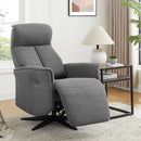 Hudson Swivel Accent Electric Recliner - Charcoal