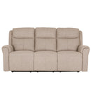 Hudson Electric Recliner - 3 Seater Mushroom