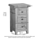 Brockenhurst Oak Compact 3 Drawer Bedside