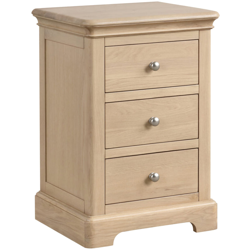 Sandringham Oak 3 Drawer Bedside