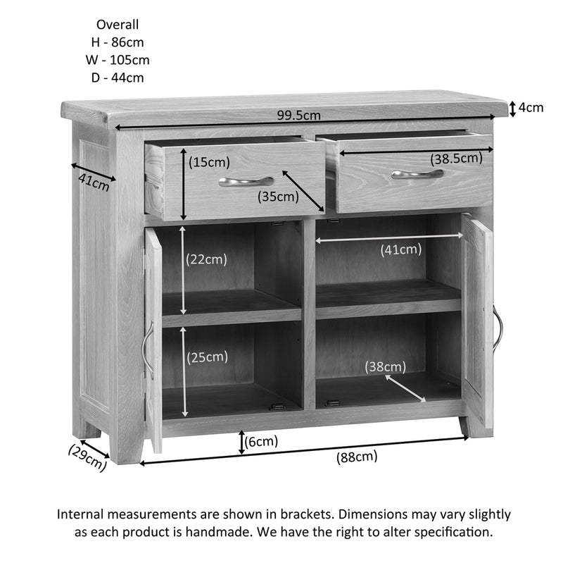 Salcombe Oak 2 Door Sideboard