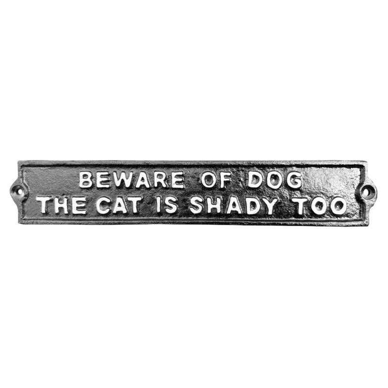 Beware of Dog Metal Wall Plaque