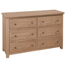 Winchester Oak 6 Drawer Chest