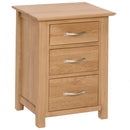 Hampshire Oak 3 Drawer High Bedside